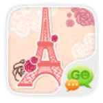 go sms paris love android application logo